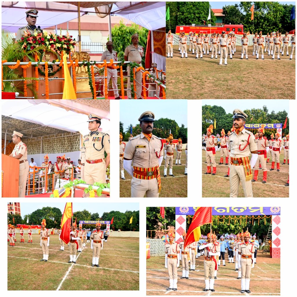 OdishaFS's tweet photo. Odisha Fire & Emergency Service marked #FireServiceWeek2025 with a ceremonial parade & fire drill display at the Odisha Fire & Disaster Response Academy, Bhubaneswar. Director General Dr. @SarangiSudhansu took the salute & highlighted our achievements & the modernisation push. https://t.co/mbjS4e0Rqf