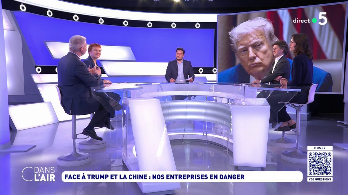 C dans l'air (@cdanslair) on Twitter photo ⬛Face à #Trump et la #Chine : nos entreprises en danger ?
Retrouvez cette émission #cdanslair, présentée par <a href="/LoSenechal/">Lorrain Sénéchal</a>, en replay sur France 5 et sur toutes les plateformes de podcast : audmns.com/cfXainl
Bonne soirée, à lundi !
#EtatsUnis #Europe #taxes #ElonMusk ⬛Face à #Trump et la #Chine : nos entreprises en danger ?
Retrouvez cette émission #cdanslair, présentée par <a href="/LoSenechal/">Lorrain Sénéchal</a>, en replay sur France 5 et sur toutes les plateformes de podcast : audmns.com/cfXainl
Bonne soirée, à lundi !
#EtatsUnis #Europe #taxes #ElonMusk