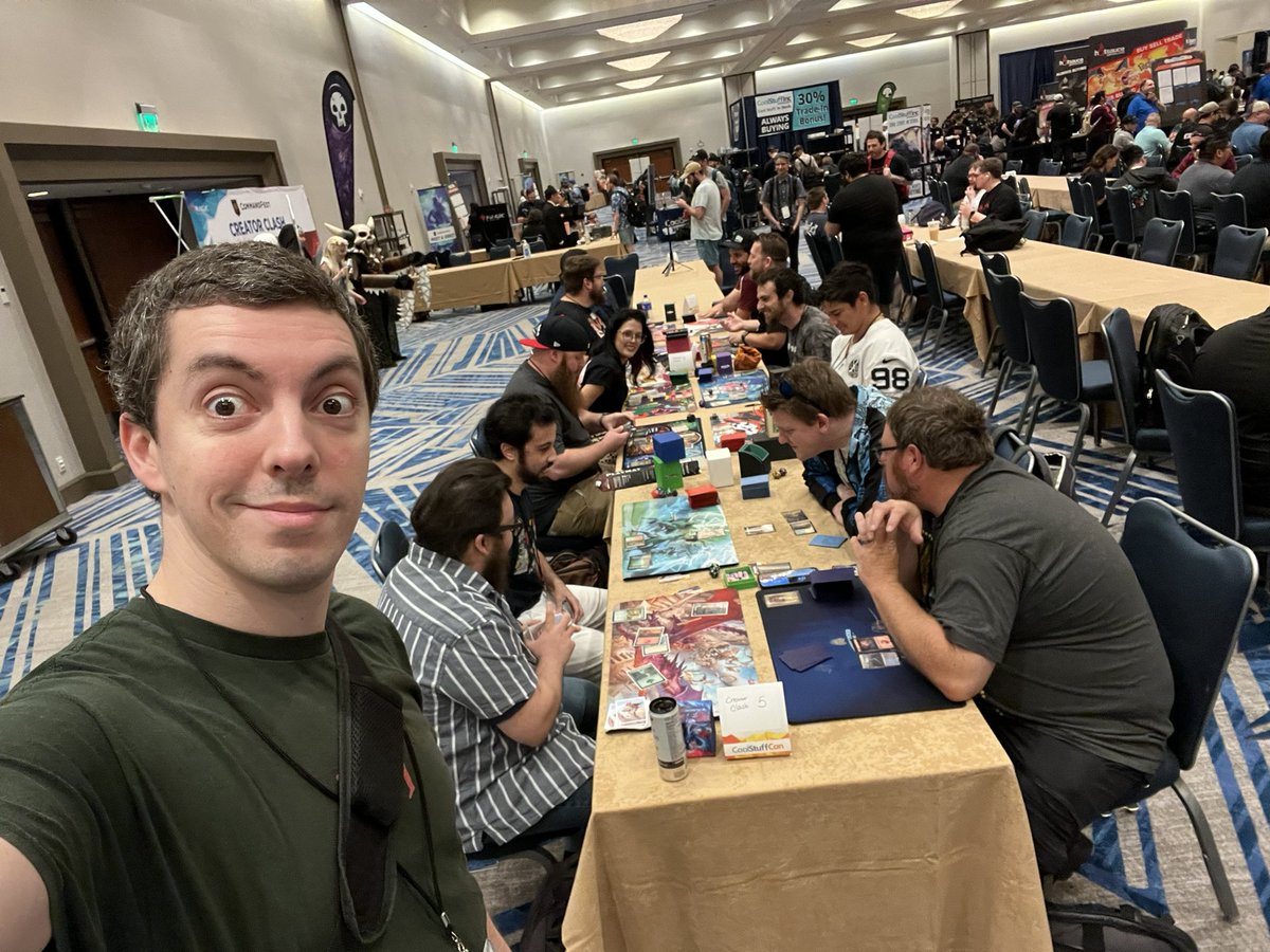 JimDavisMTG's tweet image. It’s day two of #CSCon!

Played some crazy games already, and I’ve got a meet and greet starting shortly and then a charity Tarkir draft right after; still some slots come sign up and draft with me!

@CoolStuffInc