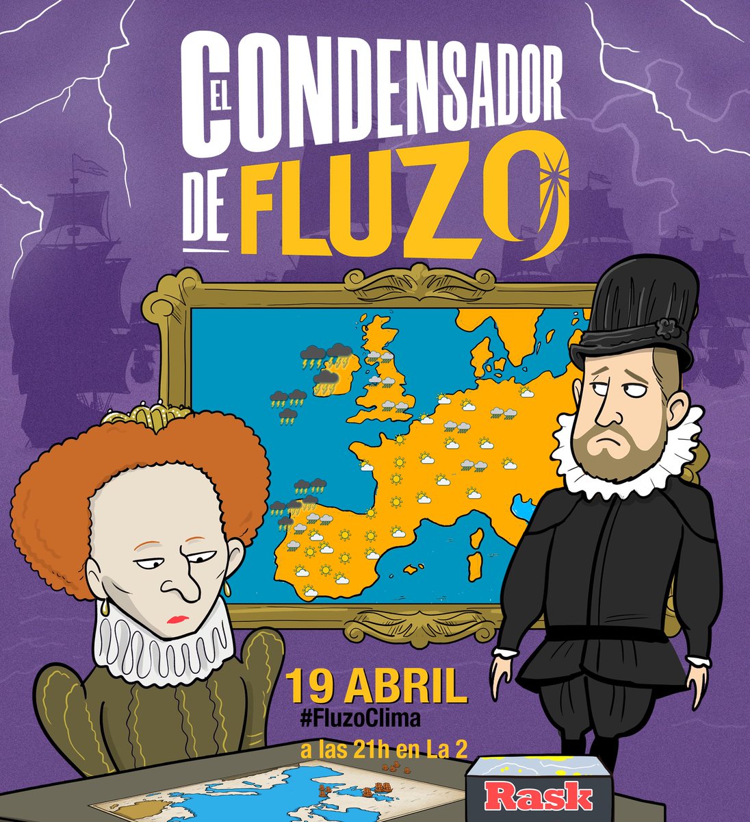 Último programa de la temporada. Un tema muy de ahora #FLUZOCLIMA ⛈️ 🌧️. Te contamos cómo muchos barcos de la Armada Invencible naufragaron por las fuertes tormentas en las costas Atlánticas. Hoy a las 21:00h fin de temporada  de #elcondensadordefluzo en <a href="/la2_tve/">La 2</a>