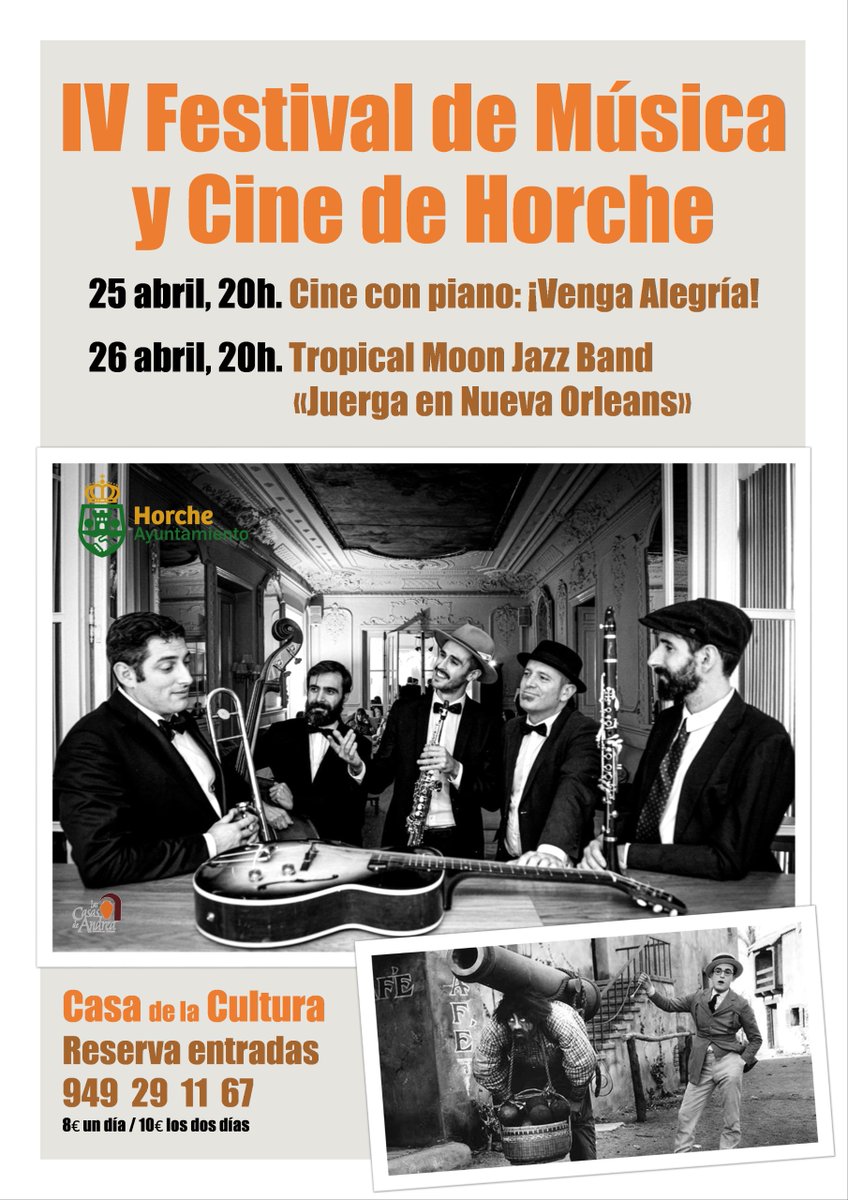 Que bien nos lo vamos a pasar en Horche <a href="/AytoHorche/">Ayuntamiento Horche</a> #cultura #cine #musica