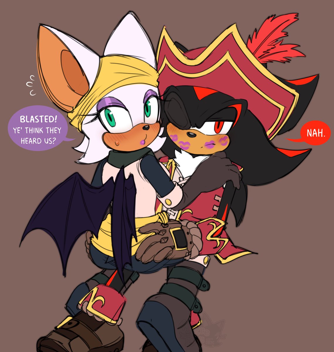 ルージュ・ザ・バット ,シャドウ・ザ・ヘッジホッグ 「Someone commissioned this to be colored,」|✦ kore ✦ 💎のイラスト