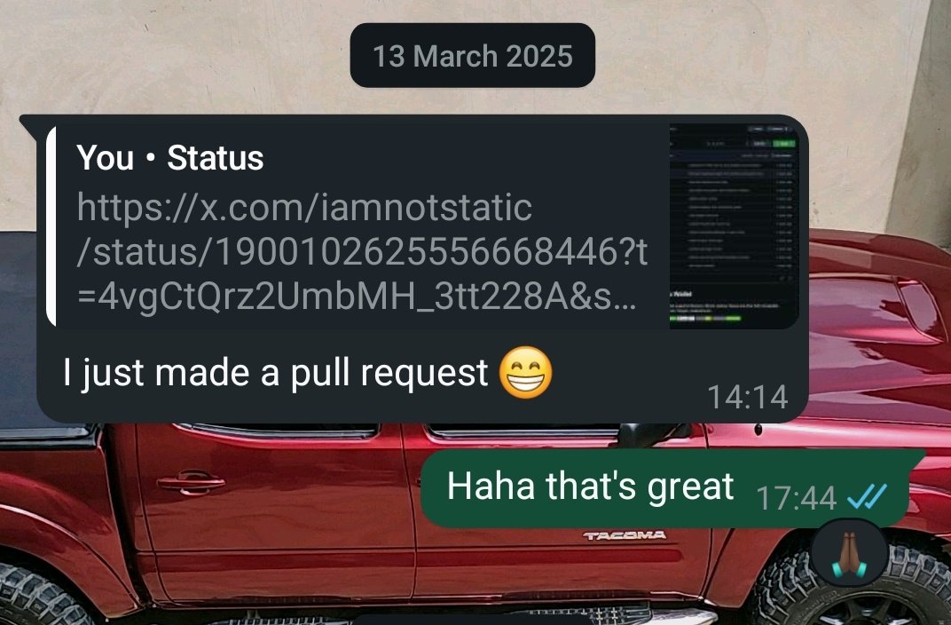 <a href="/iamnotstatic/">Abdulfatai | Blockradar</a> <a href="/_donGuillotine/">Donald Nwokoro</a> Glad to see Donald's PR got merged!
