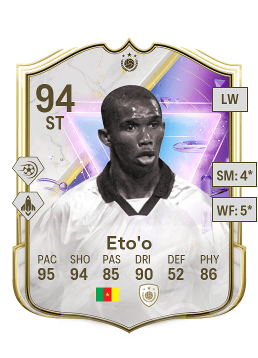 FutSheriff's tweet photo. 🚨6 PM Content

- Eto'o SBC
- Leon OBJ
- New OBJ's 
- 82x10 
#fc25 https://t.co/Hbp4nk9ETQ