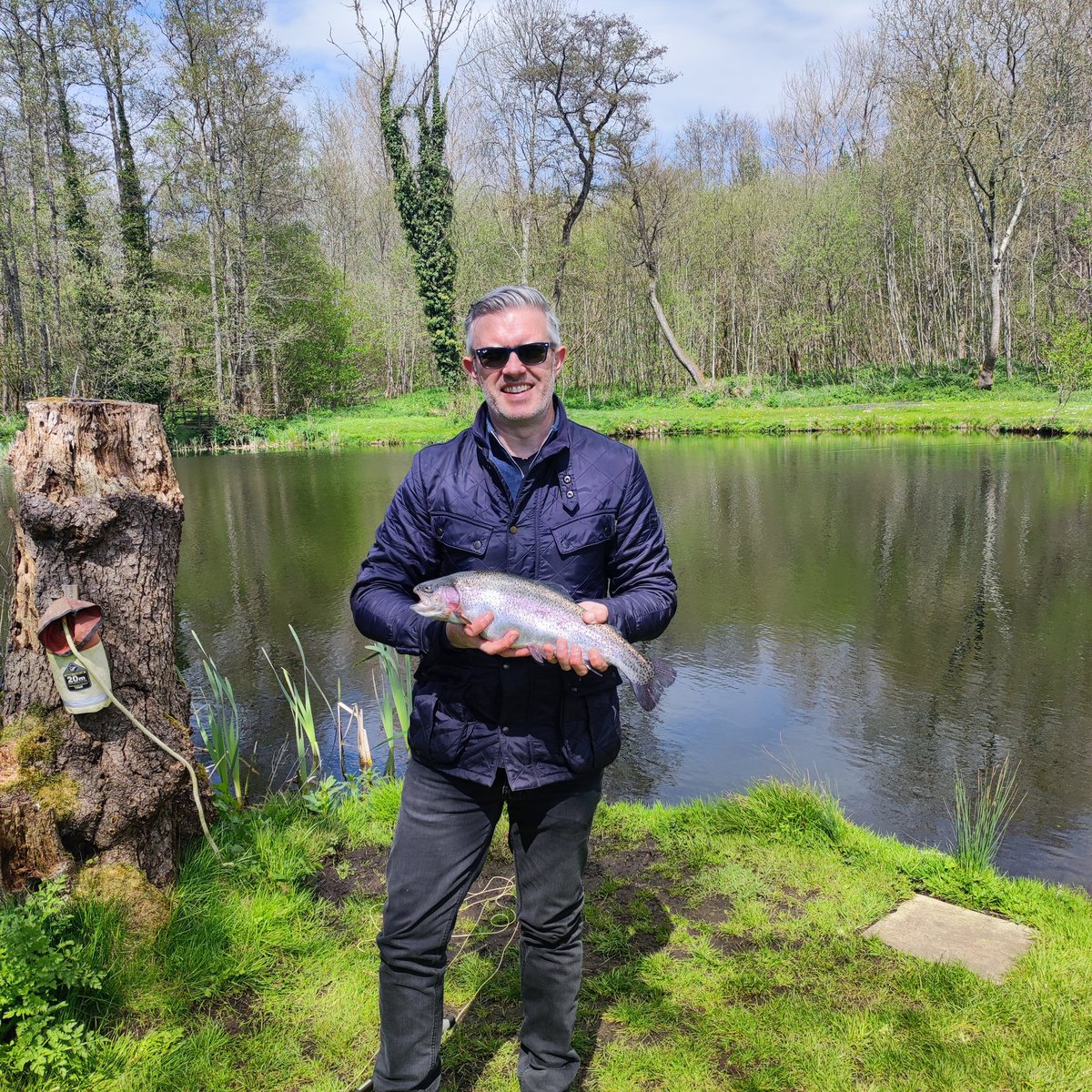 Success for another beginner. #flyfishing #guidedfishing #flyfishinglessons #flyfishinglife #flycasting #trout #browntrout #rainbowtrout #grayling #onthefly #flyfishingnation #outsidedays #salmon #seatrout #dryfly #nymph #Snowbee #flyfishinglife #river #stream #lake