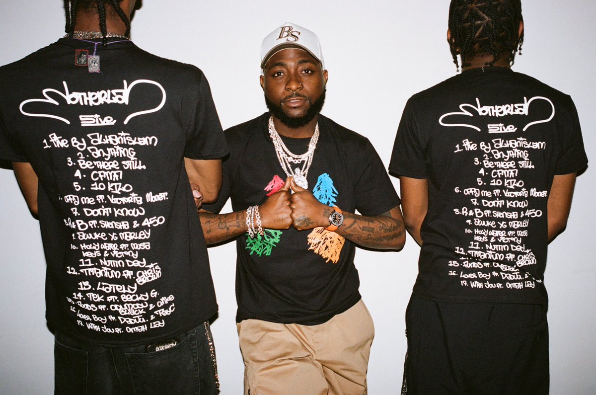 davido's tweet photo. DAVIDO x MOTHERLAN
TEES OUT NOW 5️⃣ 

https://t.co/nU2a89lk1O https://t.co/hvFd2xoN8O