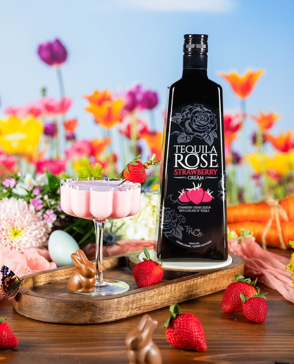 Cocktail hour is the best hour. 💐🍸️ ⁠
3 oz. Tequila Rose⁠
1.5 oz. Coconut Rum⁠
⁠
#HoppyEaster #drinkpink #tequilarose⁠