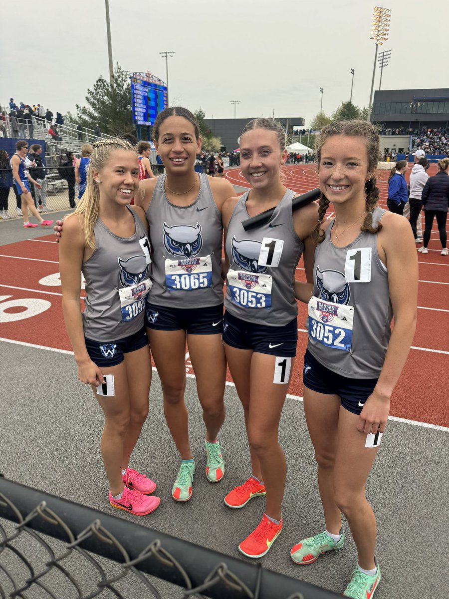 OWTracknField's tweet image. 4x800 - 2nd Place 

Jasmine Stiede-Laynie Clements-Lily Brewer-Liz Browning