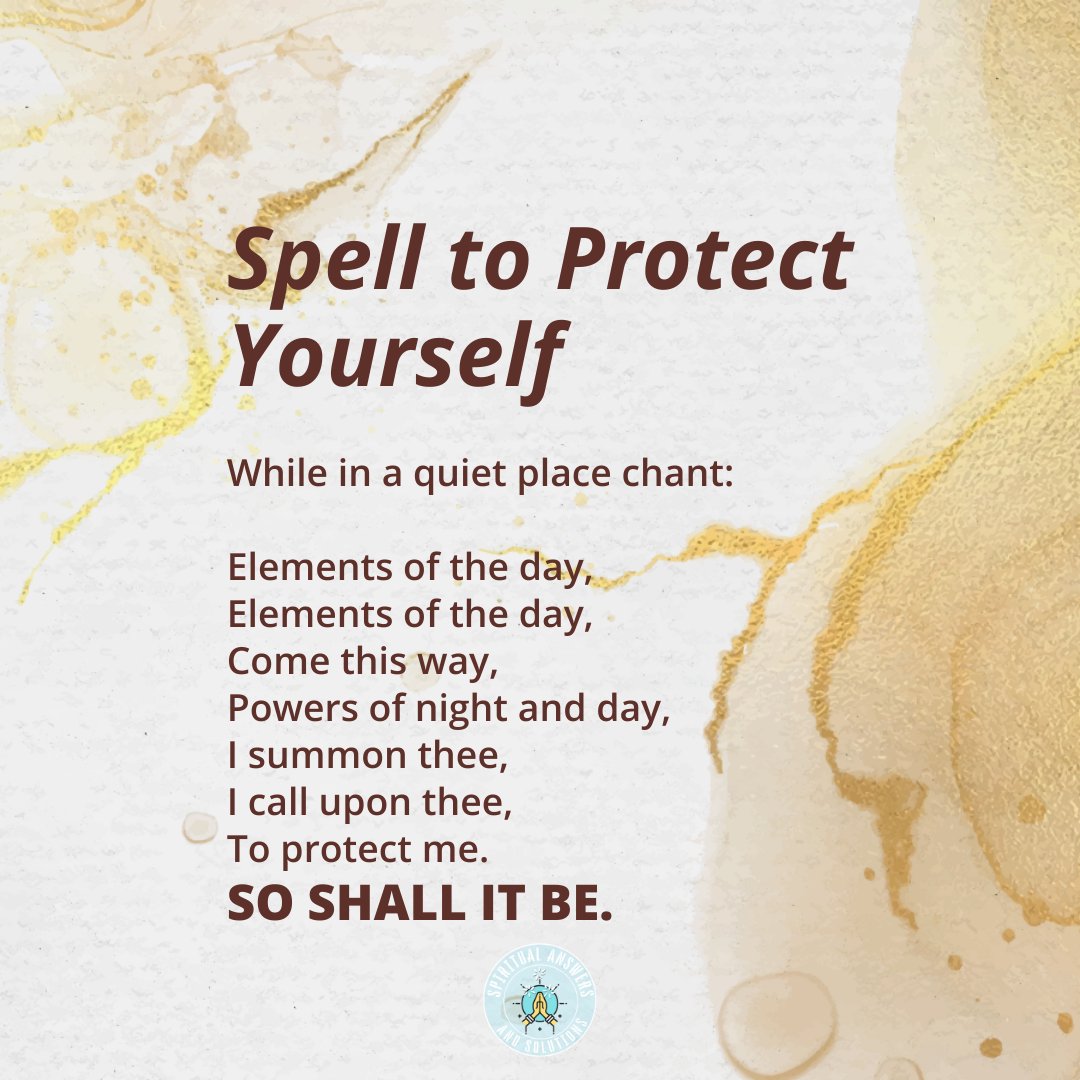 PsychicTidbits's tweet photo. 🛡️ Protection Spell 🌟

Call in the elements to shield your energy. Speak this simple chant with intention and feel yourself surrounded by safety.

#protectionspell #energyshield #spiritualprotection #witchythings https://t.co/3xbyr63pjJ