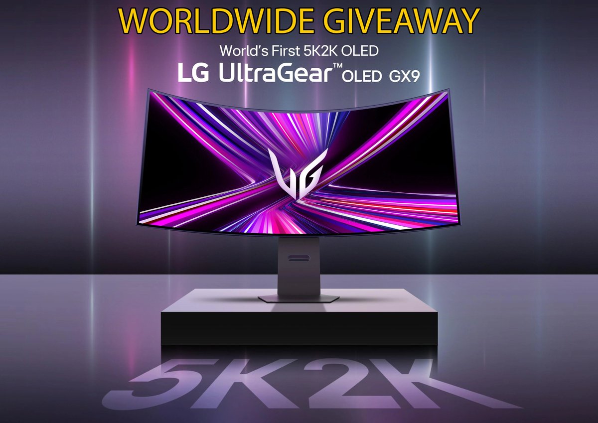 OfficialPCMR's tweet image. WORLDWIDE giveaway time!

This weekend, 3 lucky winners will each win this spectacular 45-inch, curve ultrawide OLED, LG UltraGear GX9 (45GX950).

To enter, check here: reddit.com/r/pcmasterrace…

You have about 36 hours, so BE FAST! This will look fantastic in any PC Setup! 😎