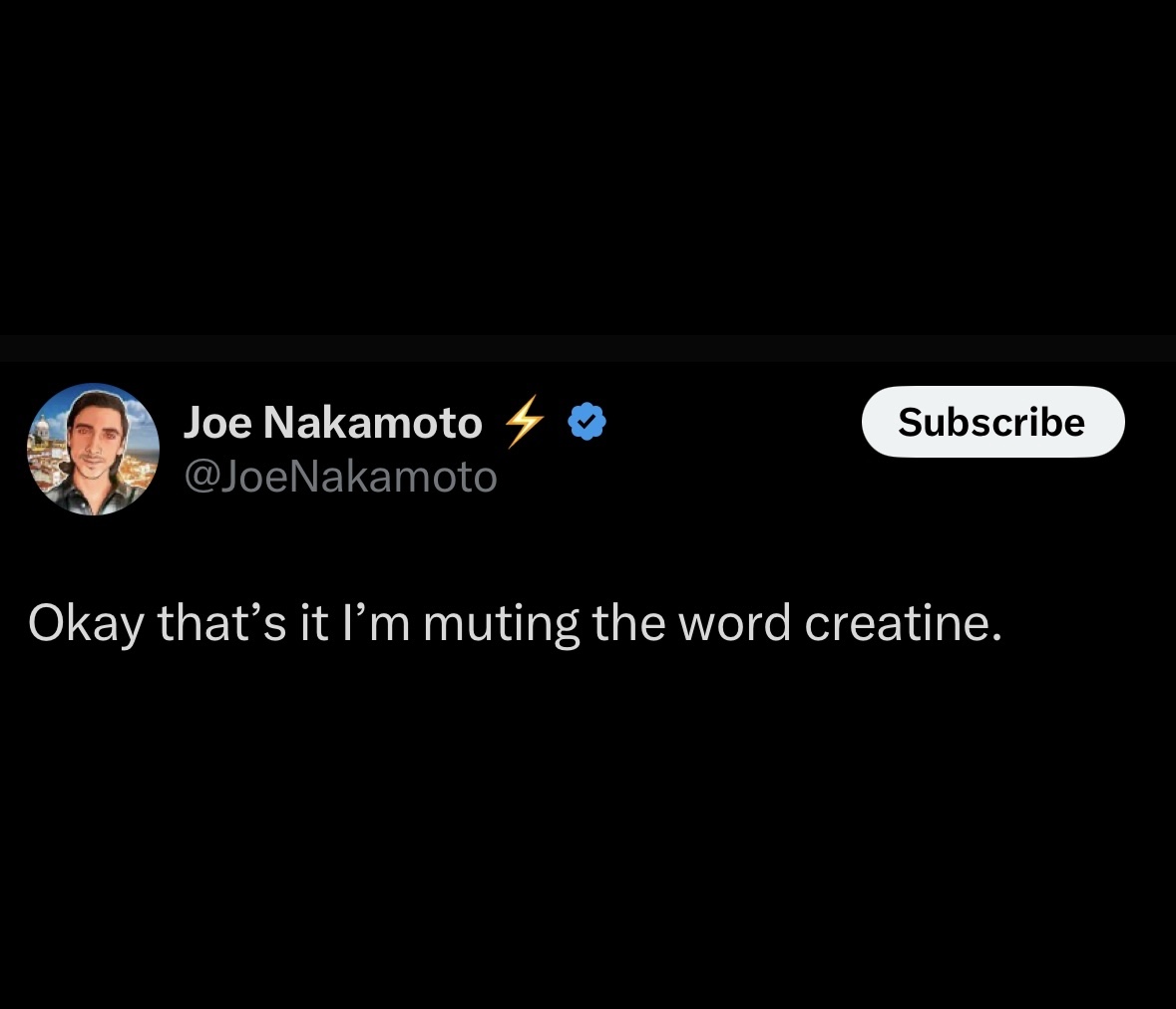 creatine to uncredentialed journalists is like silver to vampires