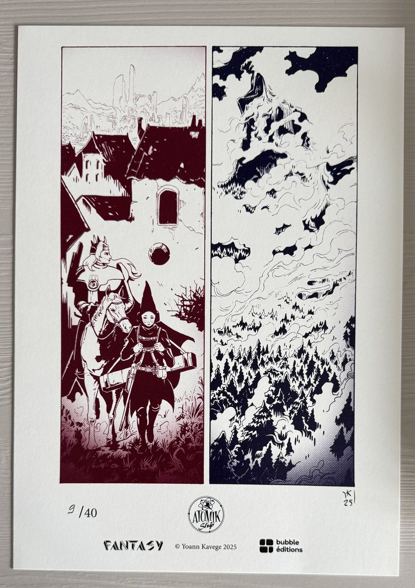 3gr3S_S3rg3's tweet photo. Retour d’un très chouette moment avec @KavegeYoann chez #AtomikStrip (Andenne).
La dédicace, l’ex-libris magnifique et deux trading cards exclusives 
J’ai commencé à feuilleter et Yoann et @bubblebd
c’est encore un très beau travail 👌🏼 https://t.co/Lb8Uw2GRb6