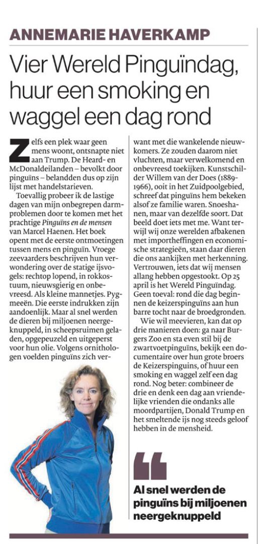 Pinguïns hebben nog altijd geloof in de mensheid. Laten we hun voorbeeld volgen en Wereld Pinguïndag volgende week groots vieren.