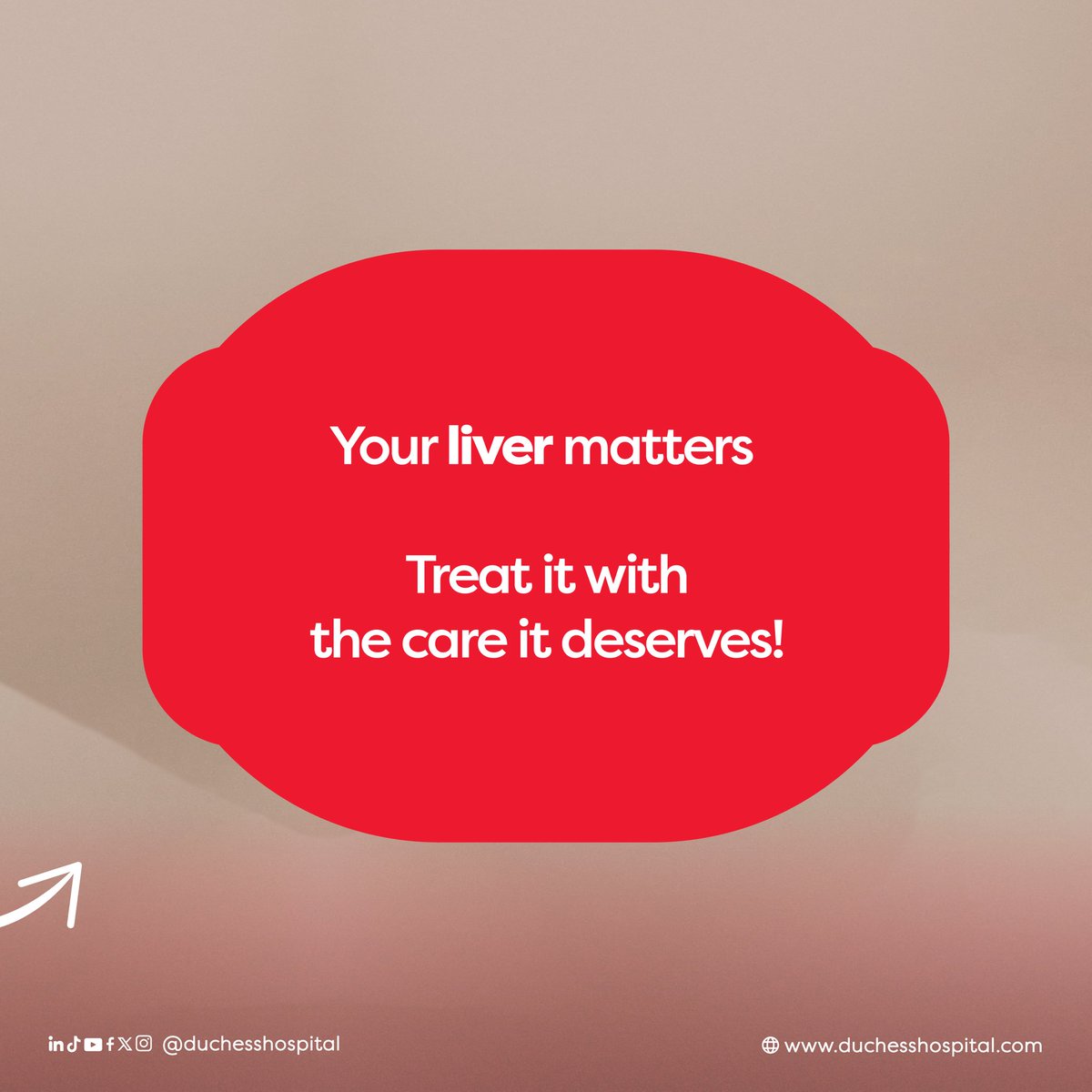 DuchessHospital's tweet photo. Your liver does more than you thinkÂ
From detoxing your blood to storing energy.
It deserves better than neglect.âšHereâs why liver health matters and how you can protect it.Â
âš#WorldLiverDayÂ
#LiverHealthÂ
#DuchessHospitalÂ
#Duchessaffordablehealthcare https://t.co/G0PhIDzHRN