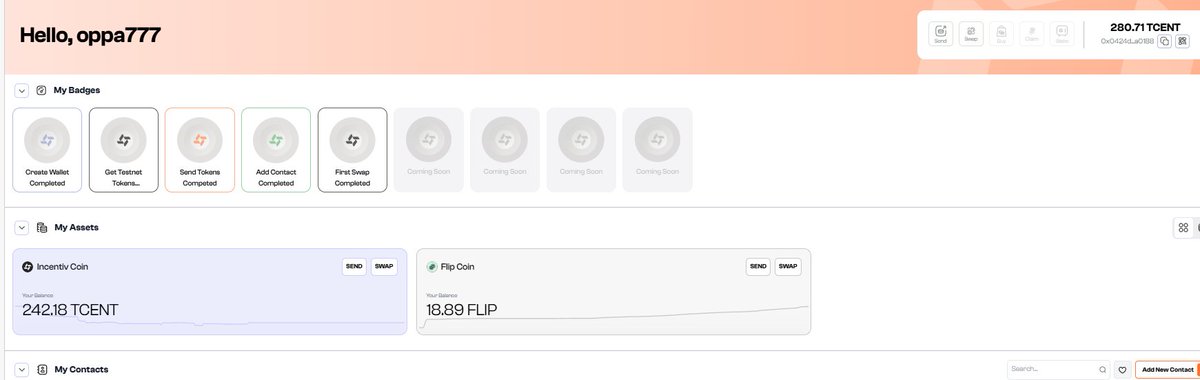Oppa0113's tweet image. ✨ Just wrapped up my @Incentiv_net Testnet exploration — and I’m seriously impressed!
Blazing-fast, intuitive UX, and a clear glimpse into the future of Web3 rewards 
This is only the beginning — Incentiv is cooking something BIG.
Don’t sleep on it.
#IncentivQuest3 #TCENT