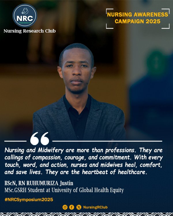 NursingR_Club's tweet photo. Nursing and Midwifery aren’t just careers, they're callings of compassion, courage, and commitment. Every word, touch, and action holds the power to heal, comfort, and save lives. Nurses are the heartbeat of healthcare.
 #NRCSymposium2025
#YouthInResearch 
#ViveNursingProfession https://t.co/PygwZ9voDf