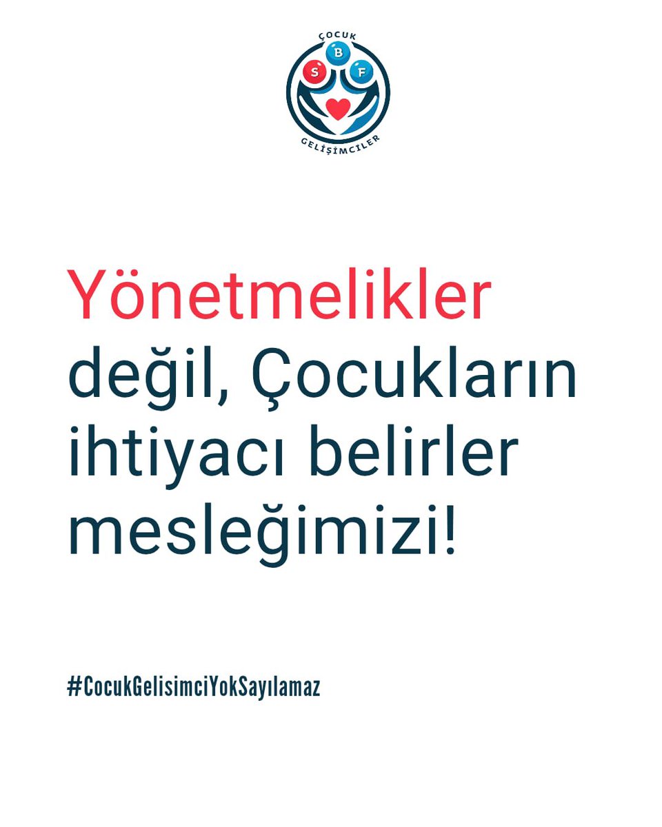 sbfcocukgelisim's tweet photo. çocuk gelişimciler sağlık fakültesi mezunu ama sağlık bakanlığı yönetmeliğinde yer almıyor. bu bir ihmaldir

 #CocukGelisimciYokSayılamaz https://t.co/v5zo7TYFO3