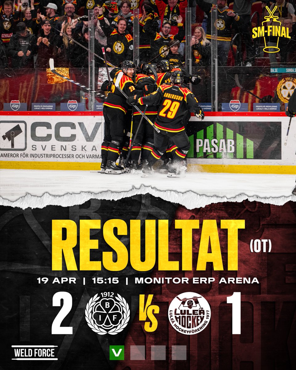 ✅🟩🟩🟩

Seger i SM-Final 1:7 efter OT! 🙌