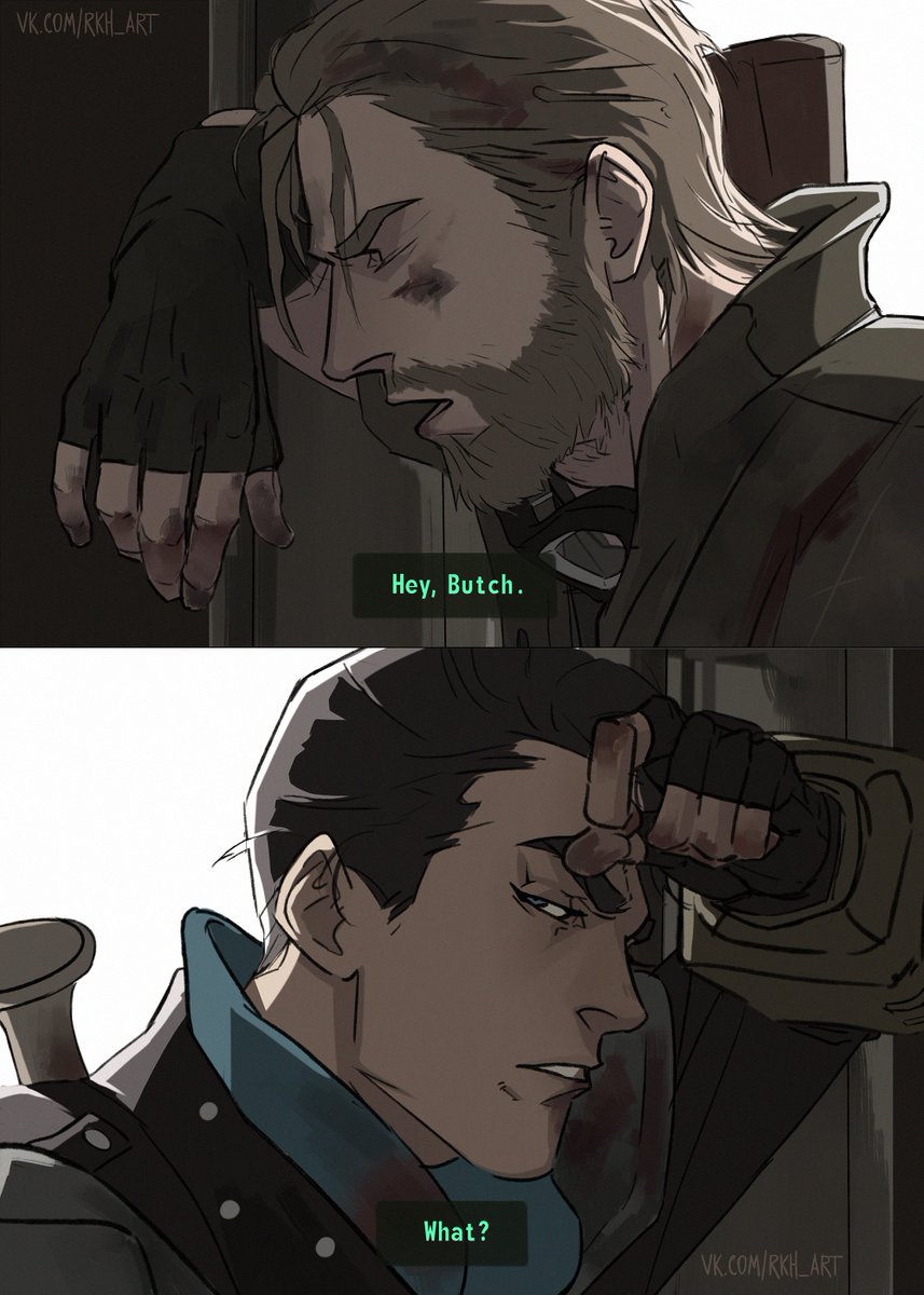 Kato_blyaaa's tweet photo. #Fallout3 

comic from 2020

Lone Wanderer and Butch DeLoria https://t.co/WXKNiymy3D