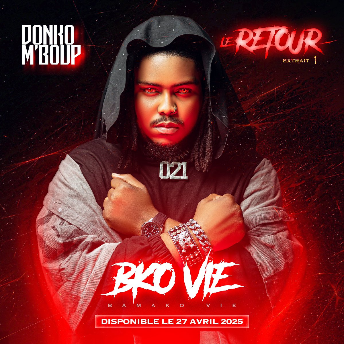 Donkomboup's tweet photo. 🔥 Après une longue attente... le moment est enfin arrivé !🔥  
BKO Vie, le tout premier extrait de ce nouveau chapitre, sera disponible le 27 avril sur toutes les plateformes de streaming et téléchargement légal.  

#DonkoMboup 

Lien 👉 https://t.co/t4HfUjFRj3 https://t.co/cb9OR9Ushr