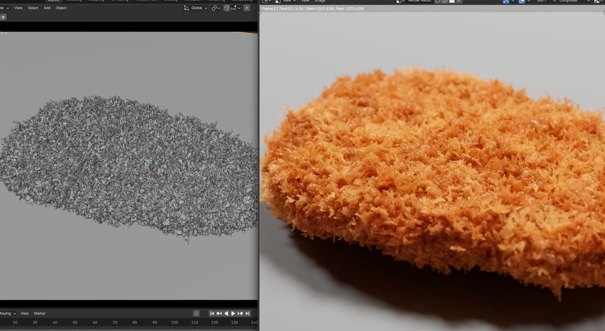 PASSO1031's tweet photo. 揚げ物ver4.0
寄りにも耐えられるようになってきた...はず...
#blender #b3d https://t.co/NexOPehx0K
