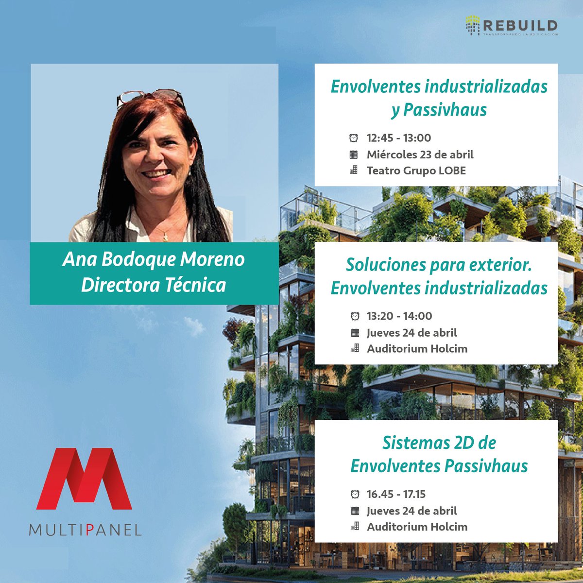 Multipanel_Int's tweet photo. 📢 ¡Te invitamos a Rebuild 2025!
👉Te esperamos en el stand 10E500 (pabellón 10) para mostrarte nuestras últimas novedades para construcción industrializada/offsite y Passivhaus.
🎫Solicita tu pase de acceso Business con el código de descuento S5HCV: https://t.co/kehb9j4MkH https://t.co/QEh6MQQ4bg