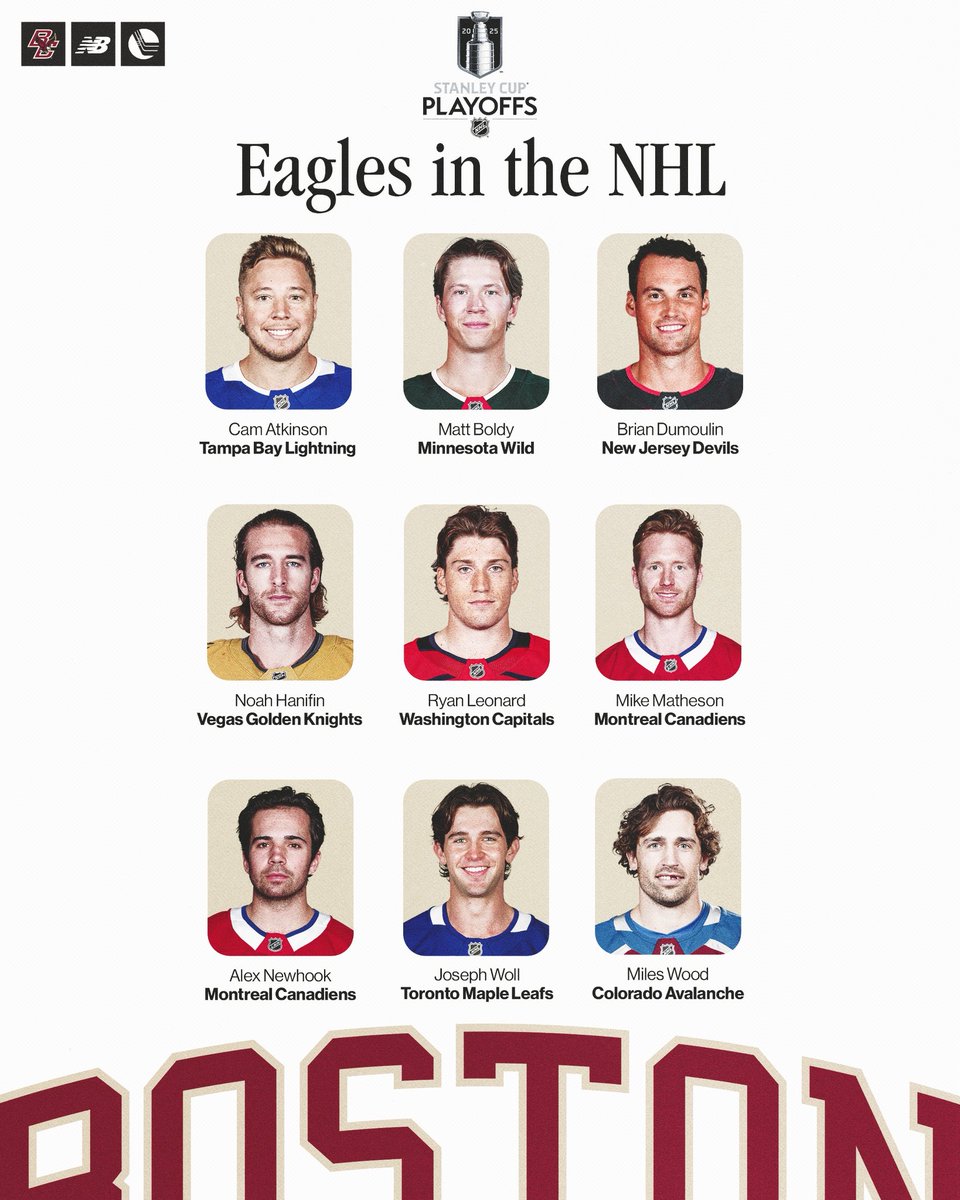 Best of luck to the nine Eagles competing in the <a href="/StanleyCup/">The Stanley Cup</a> playoffs!