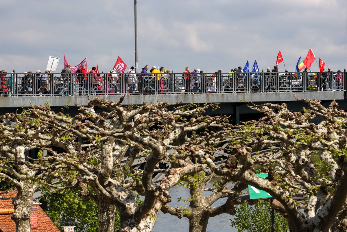 juliusmortsi's tweet photo. Germany, Mainz: Demonstrators march in the city of Mainz for a world free of war, military, and violence. (Credit: © Julius Mortsi/ Zuma Press)
@juliusmortsi
#EasterMarch #Mainz #Germany https://t.co/Pm81EHsrfN