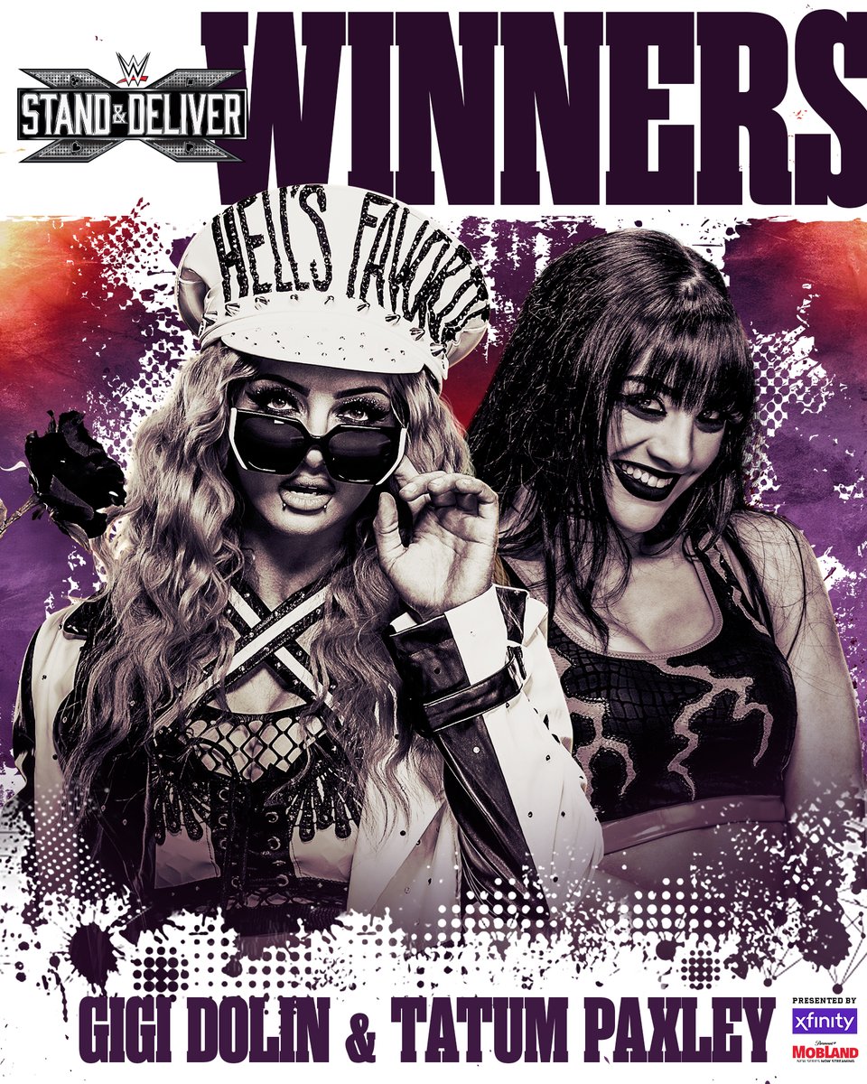 WWENXT's tweet photo. Congrats to @gigidolin_wwe and @TatumPaxley on becoming the new No. 1 Contender to the WWE Women's Tag Team Championship!

#StandAndDeliver https://t.co/lHziyFVvPR