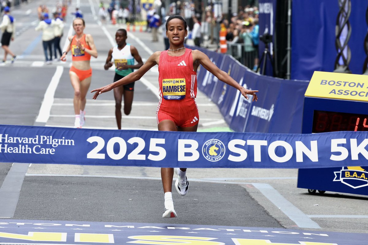 BAA's tweet photo. Today's @Honda #DriveToTheFinish is spotlighting your CHAMPS of the 2025 #Boston5K presented by @HarvardPilgrim!👏
🦄 Pro Men's WC: Marcel Hug; 10:02
🦄 Pro Women's WC: Eden Rainbow-Cooper; 12:08
🦄 Pro Men: Dawit Seare; 13:33
🦄 Pro Women: Gela Hambese; 14:53
@NewEnglandHonda https://t.co/O5JgESUdoz