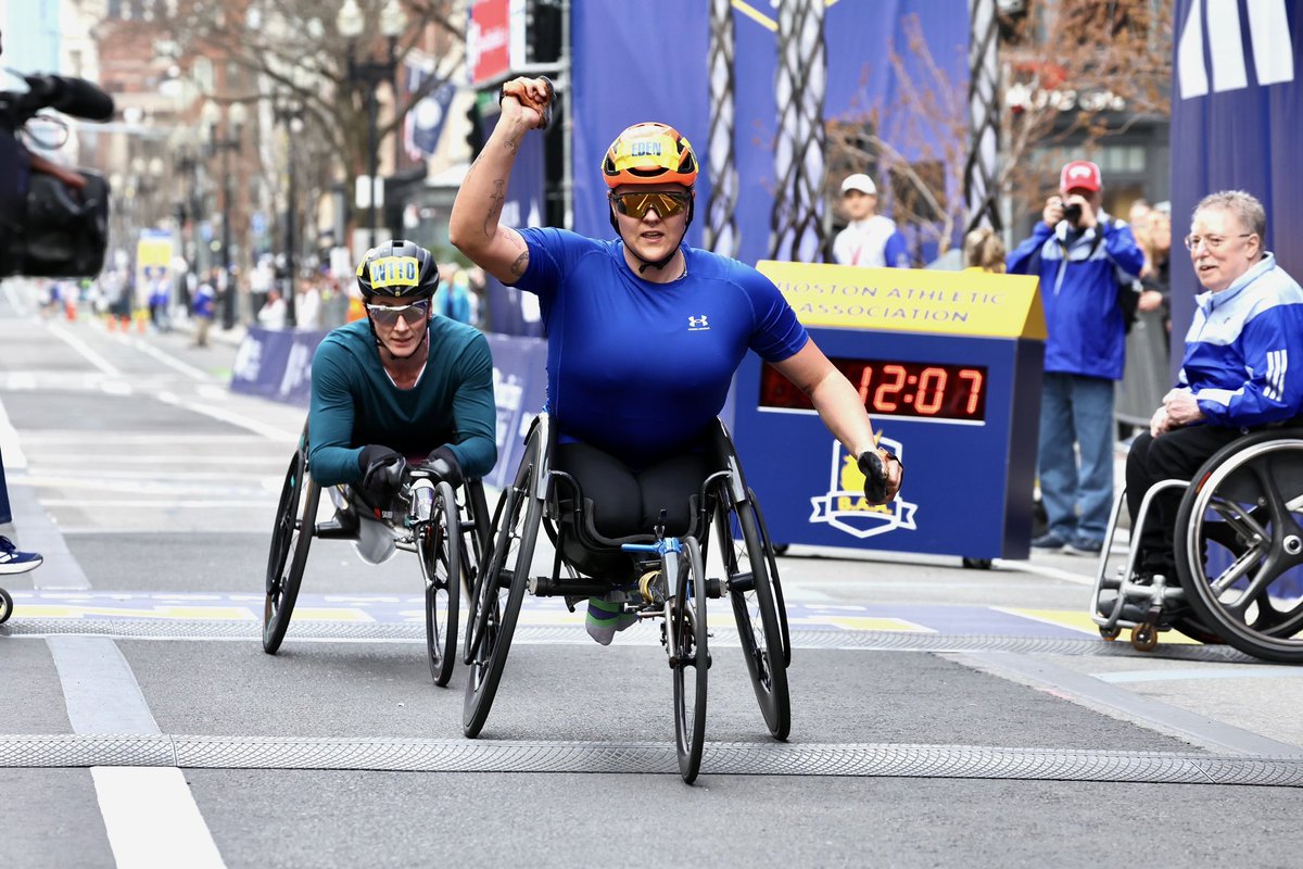 BAA's tweet photo. Today's @Honda #DriveToTheFinish is spotlighting your CHAMPS of the 2025 #Boston5K presented by @HarvardPilgrim!👏
🦄 Pro Men's WC: Marcel Hug; 10:02
🦄 Pro Women's WC: Eden Rainbow-Cooper; 12:08
🦄 Pro Men: Dawit Seare; 13:33
🦄 Pro Women: Gela Hambese; 14:53
@NewEnglandHonda https://t.co/O5JgESUdoz