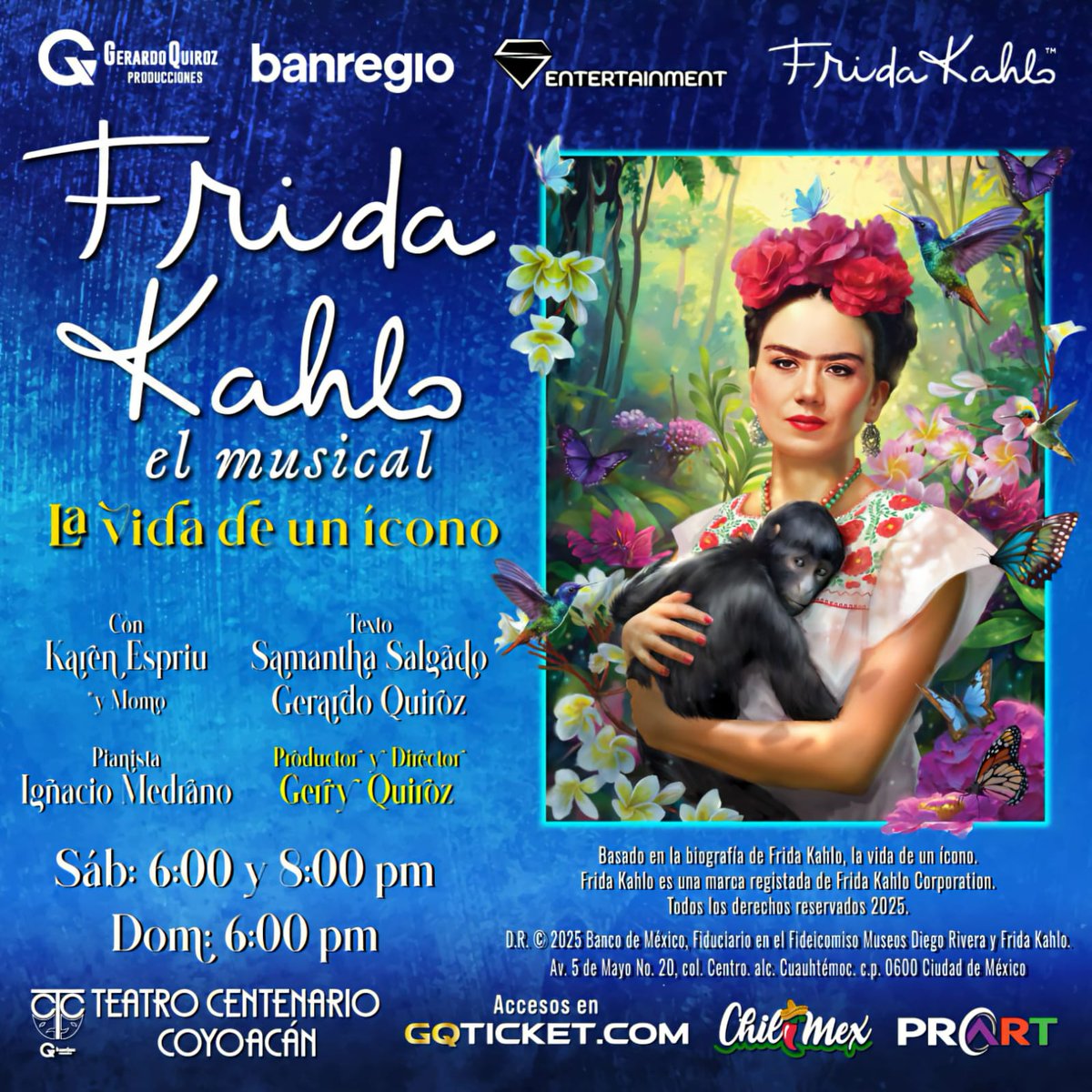 venalteatroMX's tweet photo. Tenemos pases dobles para que asistan a #fridakahloelmusical  HOY 6pm en el @tcentenarioof 🎭

únicamente:

🌟 Nombre completo 
🌟 Like y RT
🌟 Captura de que nos sigues en Facebook 👇🏽

https://t.co/TwArv4egk1

Ganadores al azar 🎉 https://t.co/XQ5wiYeOz6
