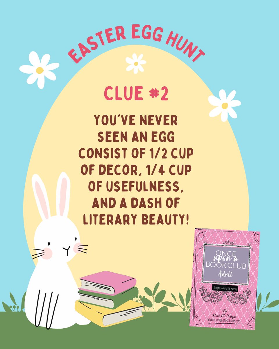 OUABookClub's tweet image. The Once Upon a Book Club team has decided to throw an Easter Egg Hunt! 🐣 Read the clues for the locations of each egg, then head to our website l8r.it/XfTP and start hunting before these discount codes scamper away! 🐇 #ouabc #scavengerhunt #prize #giftcard #books
