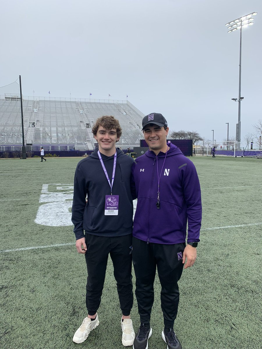 I had a great time this morning at <a href="/NUFBFamily/">Northwestern Football</a>. Thank you <a href="/Joe_Seymour26/">Joe Seymour</a> and <a href="/Coach_Mulford/">Sam Mulford</a> for having me. Looking forward to coming back up soon!

<a href="/HKA_Tanalski/">Adam</a> <a href="/1coachmorrison/">Coach Morrison</a> <a href="/COACHSPECHT28/">Steve Specht</a> <a href="/StXFB/">Bomber Football</a>