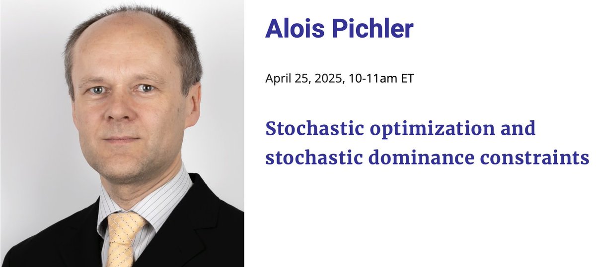 We are looking forward to hosting Alois Pichler as the next SPS seminar speaker. See you on Friday!
