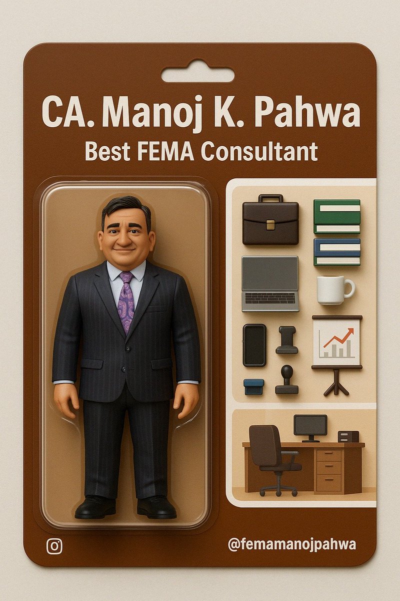 femamanojpahwa's tweet image. Who says accountants can’t be cool? Meet CA. Manoj K. Pahwa – your go-to FEMA Consultant, now in action figure form!

#ManojPahwa #FEMAConsultant #FinanceHero #FEMAExpert #ManojKPahwa #Trend
