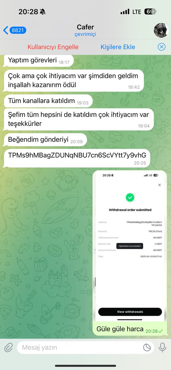 12.000₺ oldu bu akşam dağıttığım 

Yeter mi?

Devam mı? Devamsa Telegram kanalıma katılın 👇🏻👇🏻👇🏻

t.me/Crypto_Marduk