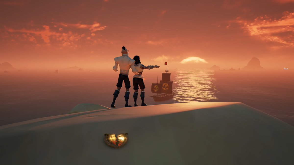 erfantheetop's tweet photo. "Two pirates. One promise.
As the sun sinks below the waves, we stand together—on the edge of the world, chasing a horizon that stole our breath."

Theme: Heart-Stopping Horizons
#SoTShot #SeaOfThieves @SeaOfThieves https://t.co/LZ1aqjVCge