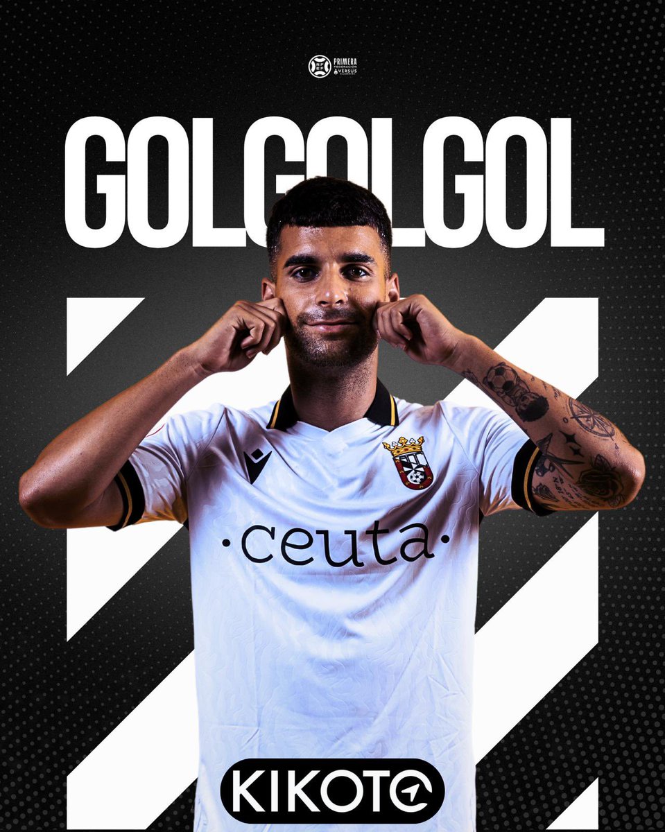 ADCeuta_FC's tweet photo. ⏰ 63’ |2-1| GOOOOOOOOOOOOOOLAZO DE ANDY ESCUDERO ❤️‍🔥

Vaya locura de Andy, con su zurda desde la frontal 25 metros y la mete por toda la escuadra. Golazo de Andy💯

#CeutaMarbella    
#PrimeraFederación 
#SiempreADCeutaFC ⚪️⚫️ https://t.co/VKwqvtcpQP
