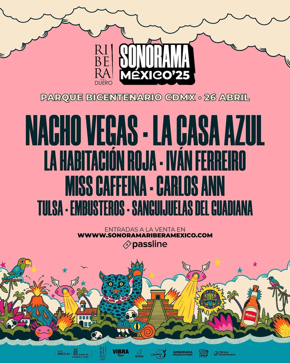 🎉 ¡Prepárate para la fiesta indie del año! 🎶
 Sonorama Ribera Del Duero México 2025 regresa con una nueva sede: Sala Urbana, cerca del Metro 4 Caminos 🚇
📅 26 de abril de 2025
🇪🇸 Desde España, directo a la CDMX con un lineup que te va a volar la cabeza:
rockehistorias.com.mx/sonorama-riber…