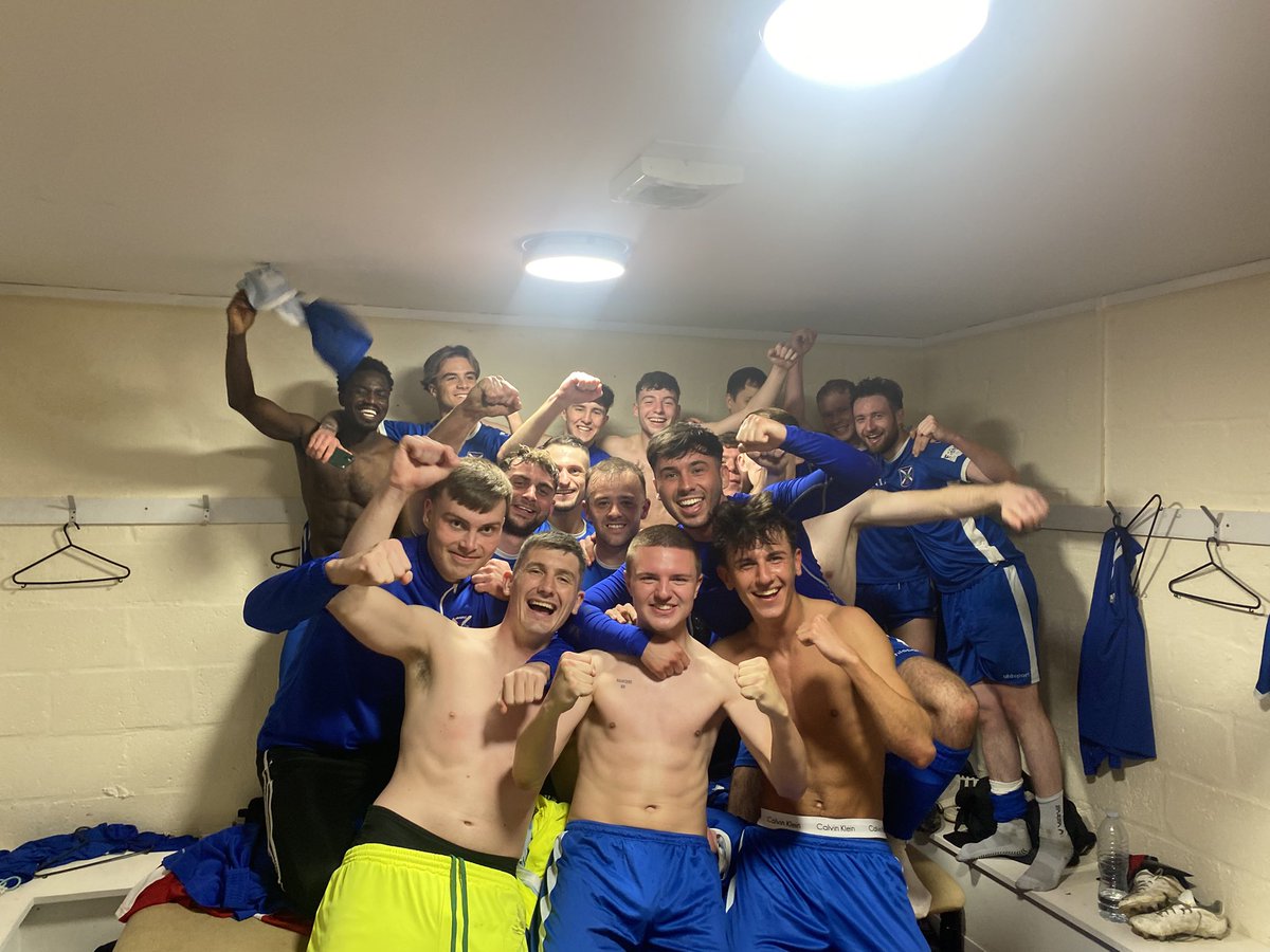DaleThistleFC's tweet photo. 🔵 DALE ARE TITLE WINNERS 🔵. 

After a hard fought 2-1 away at a Kinnoull the Dale have reached the semi final of the King Cup, goals from Ramage &amp; Gillespie sealed the win. 

WE ALSO BECAME 2ND DIVISION TITLE WINNERS. 

Yassssssss DBWAH 💙 https://t.co/m6qLSBbVKJ