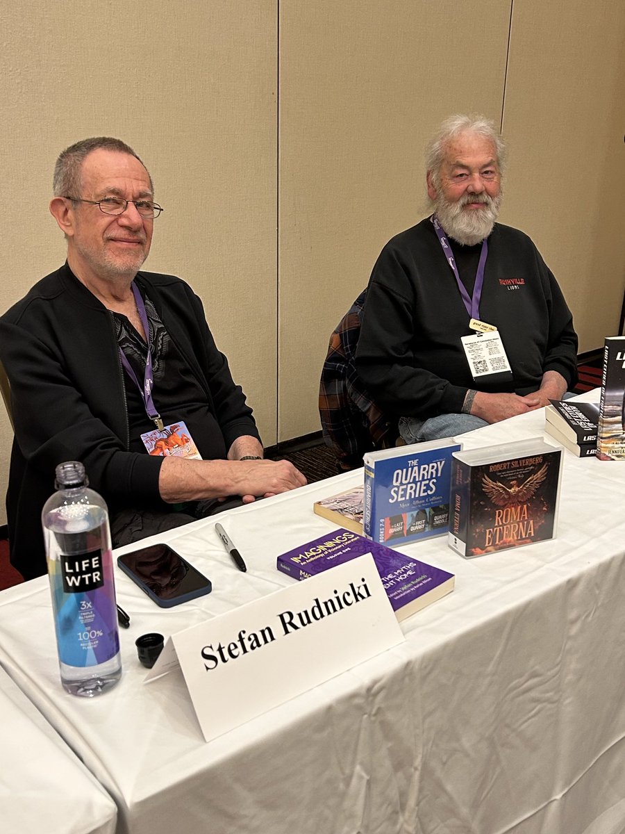 Stefan at signing   Right now Grand Ballroom 2 ⁦<a href="/norwescon/">Norwescon</a>⁩ with Jeff Sturgeon. ⁦<a href="/StefansEcho/">Stefan Rudnicki</a>⁩