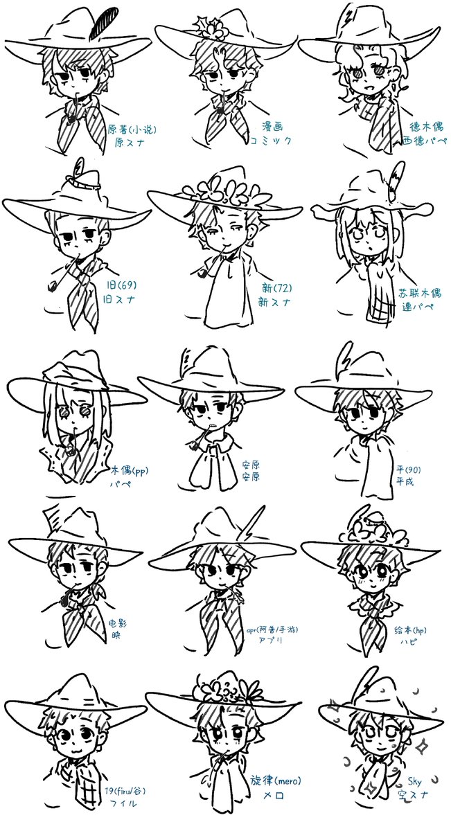 Hboya9's tweet photo. 给私设的スナフキン们做了个盘点。 https://t.co/HZpivRVJeC