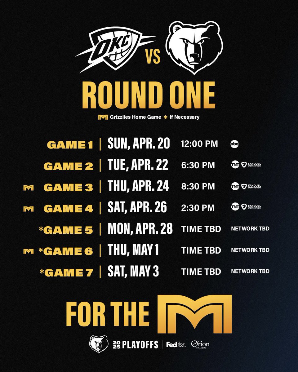 memgrizz's tweet photo. 〽️ark your Calendars

The playoffs are here! 🔒 Lock in tickets now 👉 https://t.co/pPgZfFbEyW https://t.co/U7l98NCERB