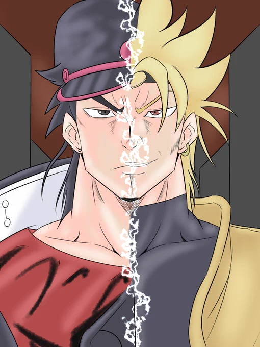 承太郎VS.Dio『ジョジョの奇妙な冒険 OVA版』#イラスト#ジョジョの奇妙な冒険 #jojo 