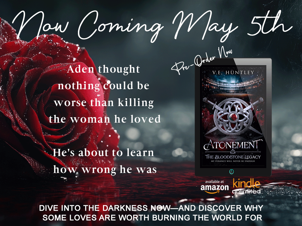 vehuntleywriter's tweet photo. โญ๏ธReleasing Early - Now Coming May 5th!โญ๏ธ
Atonement (The BloodStone Legacy Book 2)
Aden thought nothing could be worse than killing the woman he loved. He's about to learn how wrong he was.
https://t.co/osFmtMSdAM
#vehuntley #TheBloodStoneLegacy #Atonement #vampiresmut https://t.co/HkF3EZMcO7