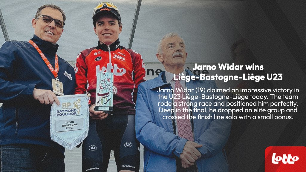 🇧🇪 #LBLU23

Jarno Widar wins Liège-Bastogne-Liège U23 👏🏼🥇

Read more: lottocyclingteam.be/en/news/detail…