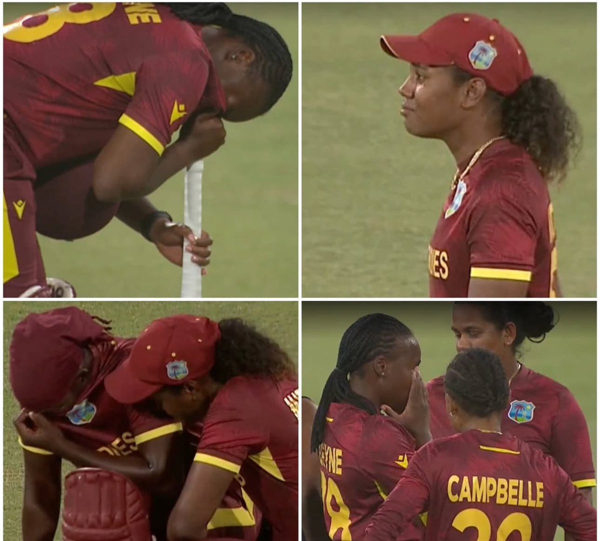Every one who has ever played/followed Women Cricket will be heartbroken today.Despite the Herculean effort which only West Indian players could pull off,the equation falling short will hurt for years to follow. 
My heart goes out to each and everyone of them, specially Hayley