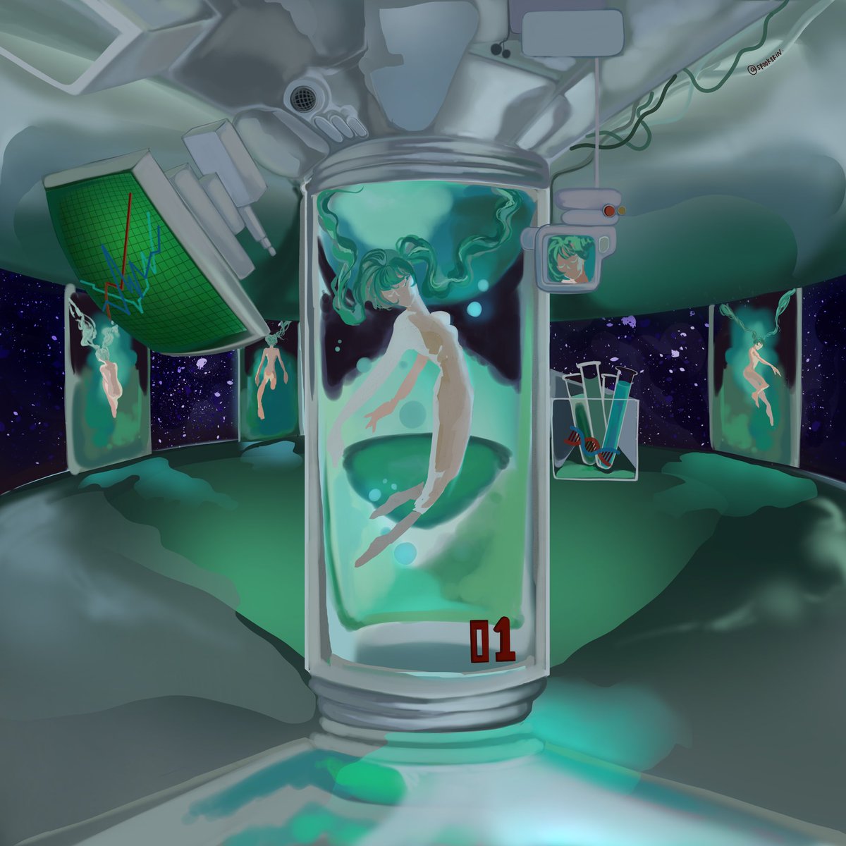 Skinfish8's tweet photo. I’m rlly inactive here but here’s more #art of #miku n stuff https://t.co/GWL3jTAdyd