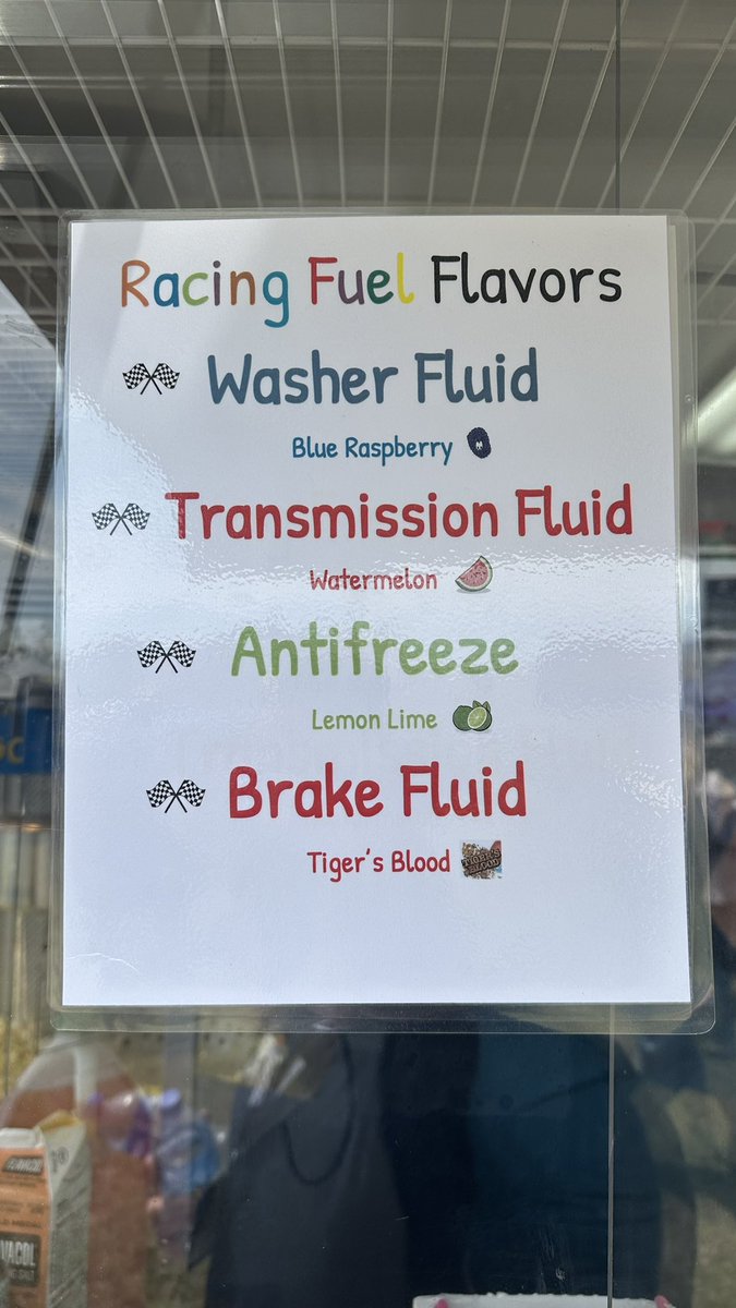 TheNCSportsNet's tweet photo. .@Rockingham1965 fans are TOUGH
Check out these flavors for slushies…
Everyone is amped up for the return of racing to THE ROCK!
@NC_By_Train and the #RockinghamExpress is the only way to go to a race 🏁
#MakeItNASCARtrain
#Train2Track https://t.co/O331ICvlga